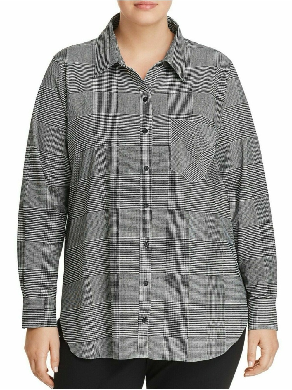 Lysse‎ Schiffer Women’s Plaid Button-Down Shirt in Large
